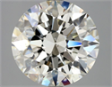Natural Diamond 4.03 Carats, Round with Excellent Cut, I Color, SI1 Clarity and Certified by GIA