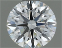 Natural Diamond 0.52 Carats, Round with Excellent Cut, H Color, IF Clarity and Certified by IGI