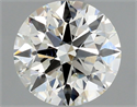 Natural Diamond 1.06 Carats, Round with Excellent Cut, J Color, SI1 Clarity and Certified by GIA
