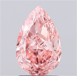 Picture of Lab Grown Diamond 1.75 Carats, Pear with  Cut, Fancy Vivid Pink Color, VS1 Clarity and Certified by IGI