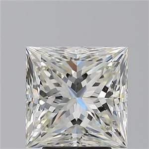 Picture of Natural Diamond 4.02 Carats, Princess with  Cut, K Color, VS1 Clarity and Certified by GIA