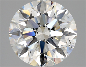 Picture of Natural Diamond 2.50 Carats, Round with Excellent Cut, I Color, SI2 Clarity and Certified by GIA