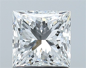 Picture of Natural Diamond 1.01 Carats, Princess with  Cut, E Color, VVS1 Clarity and Certified by GIA