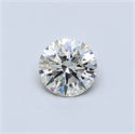 Diamante Natural 0.40 quilates, Redondo , Color K, claridad SI2 y certificado GIA