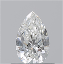 Natural Diamond 0.50 Carats, Pear with  Cut, H Color, VS2 Clarity and Certified by GIA