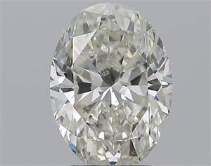 Picture of Natural Diamond 2.52 Carats, Oval with  Cut, I Color, SI2 Clarity and Certified by GIA