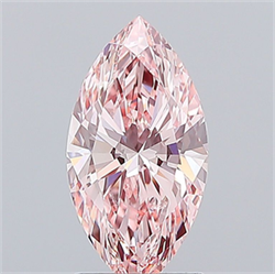 Picture of Lab Grown Diamond 1.86 Carats, Marquise with  Cut, Fancy Vivid Pink Color, VVS2 Clarity and Certified by IGI