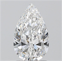 Natural Diamond 1.20 Carats, Pear with  Cut, D Color, VVS2 Clarity and Certified by GIA