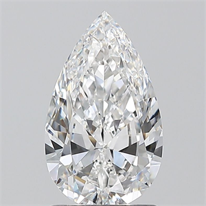 Picture of Natural Diamond 1.20 Carats, Pear with  Cut, D Color, VVS2 Clarity and Certified by GIA