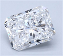 Natural Diamond 1.51 Carats, Radiant with  Cut, E Color, VS2 Clarity and Certified by GIA