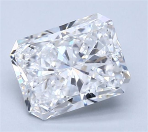Picture of Natural Diamond 1.51 Carats, Radiant with  Cut, E Color, VS2 Clarity and Certified by GIA