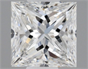 Natural Diamond 0.31 Carats, Princess with  Cut, D Color, IF Clarity and Certified by GIA