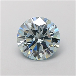 Picture of Lab Grown Diamond 1.20 Carats, Round with Ideal Cut, Fancy Intense Blue Color, VVS2 Clarity and Certified by IGI