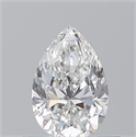 Natural Diamond 0.55 Carats, Pear with  Cut, F Color, VVS1 Clarity and Certified by GIA