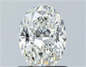 Natural Diamond 0.90 Carats, Oval with  Cut, H Color, VVS1 Clarity and Certified by GIA