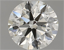 Natural Diamond 0.50 Carats, Round with Excellent Cut, J Color, VVS1 Clarity and Certified by IGI