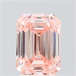 Picture of Lab Grown Diamond 2.04 Carats, Emerald with  Cut, Fancy Intense Pink Color, VS2 Clarity and Certified by IGI