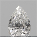 Natural Diamond 0.13 Carats, Pear with  Cut, F Color, VVS2 Clarity and Certified by IGI