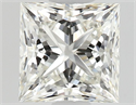 Natural Diamond 0.50 Carats, Princess with  Cut, J Color, IF Clarity and Certified by GIA