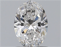 Natural Diamond 0.72 Carats, Oval with  Cut, D Color, VVS2 Clarity and Certified by GIA