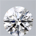 Lab Grown Diamond 3.75 Carats, Round with Ideal Cut, D Color, VS1 Clarity and Certified by IGI