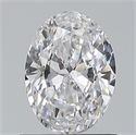 Natural Diamond 0.80 Carats, Oval with  Cut, D Color, VS2 Clarity and Certified by GIA
