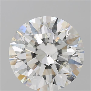 Picture of Natural Diamond 4.03 Carats, Round with Excellent Cut, H Color, I1 Clarity and Certified by GIA