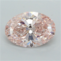 Picture of Lab Grown Diamond 2.06 Carats, Oval with  Cut, Fancy Vivid Pink Color, VS1 Clarity and Certified by IGI