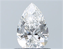 Natural Diamond 0.54 Carats, Pear with  Cut, E Color, IF Clarity and Certified by GIA