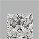 Natural Diamond 0.92 Carats, Princess with  Cut, F Color, VVS2 Clarity and Certified by GIA