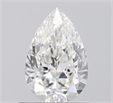 Natural Diamond 0.62 Carats, Pear with  Cut, G Color, VVS2 Clarity and Certified by IGI