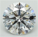 Lab Grown Diamond 5.57 Carats, Round with Ideal Cut, F Color, VS2 Clarity and Certified by IGI