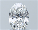 Natural Diamond 0.50 Carats, Oval with  Cut, E Color, VVS1 Clarity and Certified by GIA