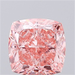 Picture of Lab Grown Diamond 3.01 Carats, CUSHION MODIFIED with  Cut, Fancy Vivid Pink Color, VS1 Clarity and Certified by IGI