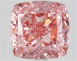 Picture of Lab Grown Diamond 3.70 Carats, CUSHION MODIFIED with  Cut, Fancy Vivid Pink Color, VVS2 Clarity and Certified by IGI