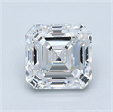 Diamante Natural 1.03 quilates, Asscher , Color D, claridad SI1 y certificado GIA