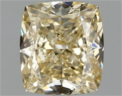 Picture of Lab Grown Diamond 1.52 Carats, CUSHION MODIFIED with  Cut, Fancy Yellow Color, VS2 Clarity and Certified by IGI