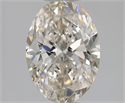 Natural Diamond 1.30 Carats, Oval with  Cut, J Color, SI2 Clarity and Certified by GIA