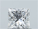 Natural Diamond 0.50 Carats, Princess with  Cut, D Color, VS1 Clarity and Certified by GIA