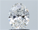 Natural Diamond 0.90 Carats, Oval with  Cut, F Color, SI2 Clarity and Certified by GIA