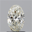 Natural Diamond 0.91 Carats, Oval with  Cut, J Color, SI1 Clarity and Certified by GIA