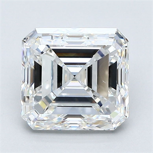 Foto Diamante Natural 2.50 quilates, Asscher , Color F, claridad VS2 y certificado GIA de