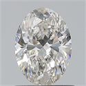 Natural Diamond 0.70 Carats, Oval with  Cut, H Color, VS2 Clarity and Certified by GIA