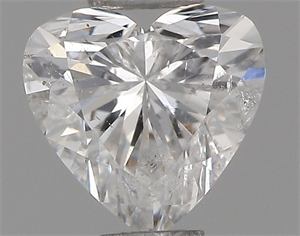 Picture of Natural Diamond 0.39 Carats, Heart with  Cut, D Color, I1 Clarity and Certified by IGI