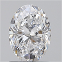 Natural Diamond 0.91 Carats, Oval with  Cut, D Color, SI2 Clarity and Certified by GIA
