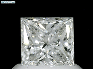 Picture of Natural Diamond 0.81 Carats, Princess with  Cut, G Color, VS2 Clarity and Certified by GIA