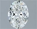 Natural Diamond 1.20 Carats, Oval with  Cut, H Color, SI2 Clarity and Certified by GIA