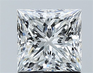 Picture of Natural Diamond 1.30 Carats, Princess with  Cut, F Color, VS1 Clarity and Certified by GIA