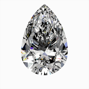 Picture of Natural Diamond 0.46 Carats, Pear with  Cut, G Color, VVS1 Clarity and Certified by GIA