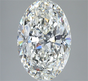 Foto Diamante Natural 3.51 quilates, Ovalado , Color H, claridad VVS2 y certificado GIA de